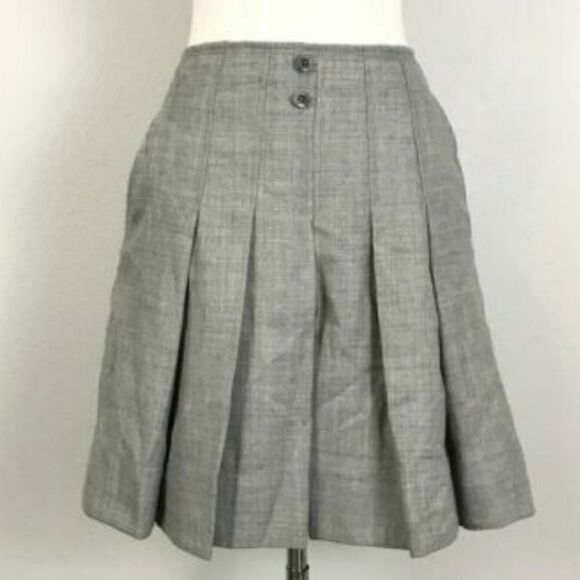 Elevenses Gray Pleated Skirt - Picture 1 of 6
